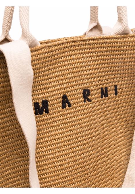 large basket bag woman beige MARNI | SHMQ0034U1 P3860Z0R42